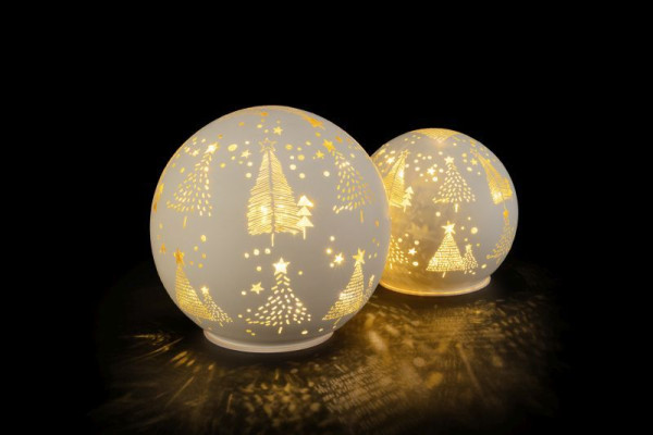 Indoor Glas Ball Set white