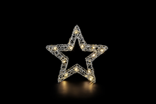 In & Outdoor Silver Standing Star
