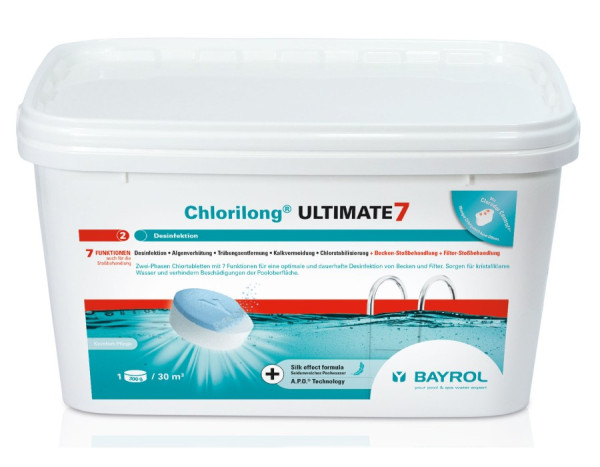 Chlorilong ULTIMATE7 4,8kg 2-Phasen Chlortabletten 300 g, mit 7 Funktionen