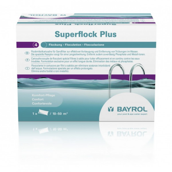 Superflock Plus 1kg (8 Kartuschen) Flockmittelkartusche für Sandfilter