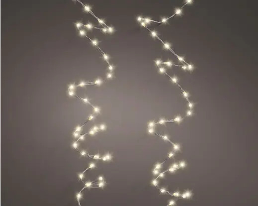 Micro LED Strangbeleuchtung 100LED indoor silber