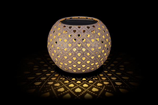 LED Solar Antic Globe Heart