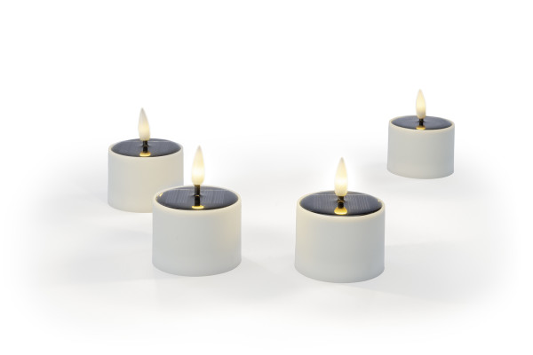 In & Outdoor Solar Tealights 4er Set