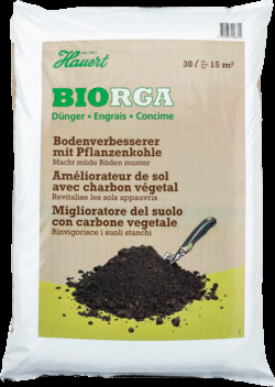 Biorga Bodenverbesserer mit Pflanzenkohle 15kg