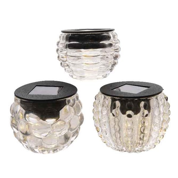 LED Solar Glas Tischlampe