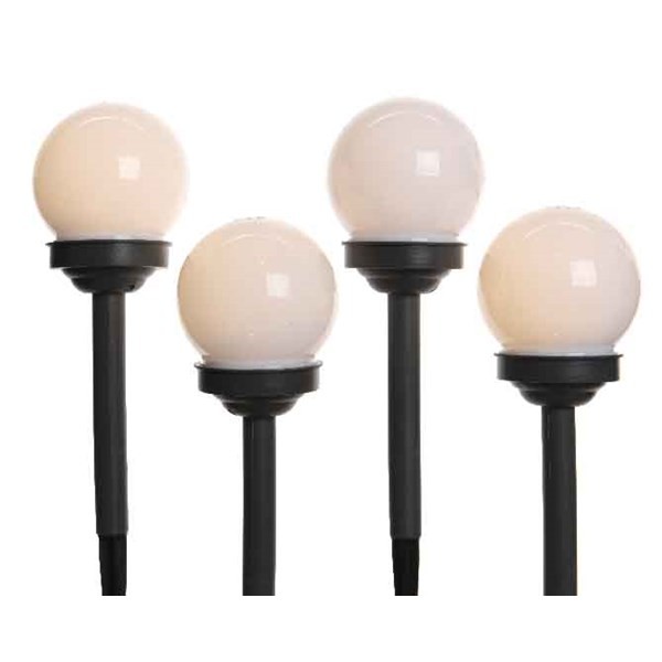 LED Solarkugel milchig