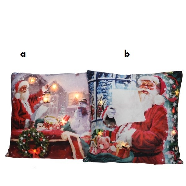 LED Kissen Santa, batteriebetrieben