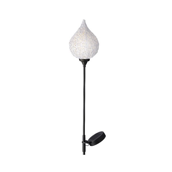 LED Solar metal stake weiss