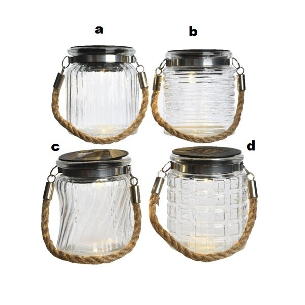 LED Solar Glasgefäss