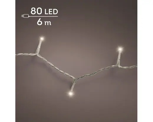 Lichterkette Basic warmweiss transparent