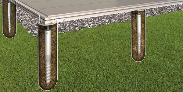 Erdschrauben-Fundament für Biohort Metallgerätehaus AvantGarde