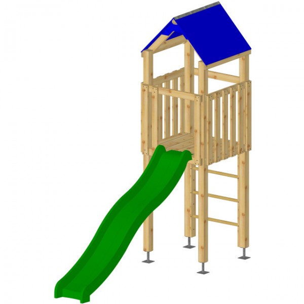 Spielturm UNO, Leiter & Rutsche